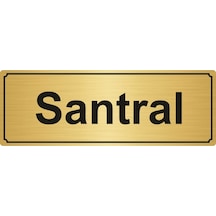 Santral Yönlendirme Levhası 7Cmx20Cm Altın Renk Metal