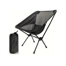 Fochsia Siyah Ultra Hafif Kamp Sandalyesi, Katlanır Sırt Çantalı Plaj Sandalyesi, Outdoor Hiking Piknik Siyah