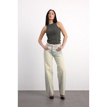 Vigoss Actıon Wıde Leg Kadın Pantolon 24300-73598 Mavi - Siyah