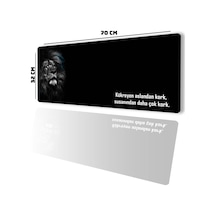 Sonictouch Kork Aslandan Gamer Oyuncu Dikişsiz Sıvı Geçirmez Siyah Klavye Mouse Pad 32x70cm Mousepad