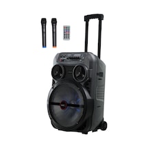 Midex Mxr-280 Taşınabilir Mikrofonlu Işıklı Akülü Ses Sistemi Hoparlör 12 İnç 280 Watt