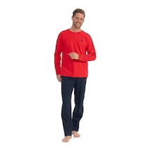 U.s. Polo Assn. 18836 Erkek Kırmızı Patlı Pijama Takımı 001