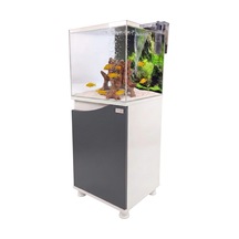 Kanki Pet 40x40x40 Nano Antrasit Sehpalı Akvaryum Seti 6mm Ultra Clear Cam