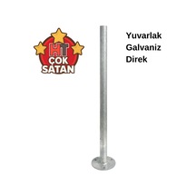 Galvaniz Yuvarlak Direk 2,5 Metre Flanşlı