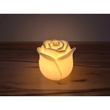 Bezos Romantik Gül Formlu Tealight Mumluk Dekoratif Mum Tutucu 22 Çok Renkli