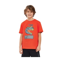 Skechers Graphic Tee B Short Sleeve Büyük Erkek Çocuk Turuncu Tshirt Sk241093-700 Turuncu