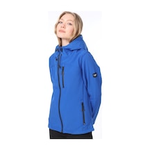 Ghassy Co.Kadın Su Rüzgar Geçirmez Softshell Mavi Spor Mont 500518795