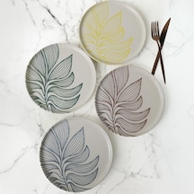 Leaf Harmony Nordıc Pasta Tabağı 22 Cm 4 Adet / 22974-77 Çok Renkli