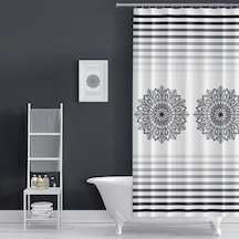 Evdy Banyo Duş Perdesi Çift Kanat 2x100x200 Çok Renkli