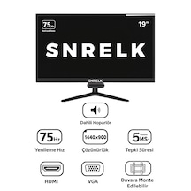 Snrelk 19'' Sesli Dahili Hoparlör Geniş Ekran Hdmı-vga Led Mo