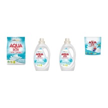 Aquabor Doğal Mineralli 4 Kg Beyaz + Sıvı Beyaz + Sıvı Beyaz + Tablet 4 Lü Set 0.75 LT - 2.5 LT - 12 KG