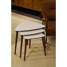 Tokyo 3'lü Zigon Sehpa %100 Mdf Üçgen Beyaz