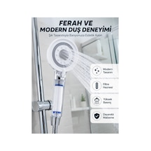 Mineral Taşlı Filtreli Duş Başlığı Güçlü Su Basınçlı Banyo Başlığı