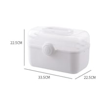 Novahub Beyaz Büyük Kapasiteli Aile Hekimliği Organizatör Kutusu Taşınabilir İlk Yardım Çantası İlaç Saklama Kabı Aile Acil Durum Kiti Kutusu L Beyaz