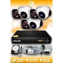 Elitcam 6 Kameralı Panda 3 İç Kamera Set 320 GB HDD Full HD Gece Görüşlü Güvenlik Kamerası Sistemi