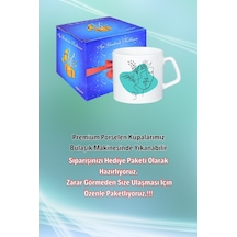 Modern Kadın Siluet Baskılı Afilli Kupa Bardak Çay Kahve Fincanı Beyaz
