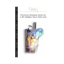 Premium Arkadaş Salon Ev 3 Mt Renkli Pilli Peri Led