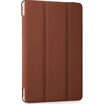 Newface Samsung Galaxy Uyumlu  Tab A9 Kılıf Tablet Smart Kılıf - Kahverengi