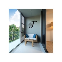 Işıklı Kişiye Özel Çiçekli F Harf Dekoratif Tablo Balkon Duvar Dekorlu Gece Lambası Çok Renkli - 742964486 Çok Renkli