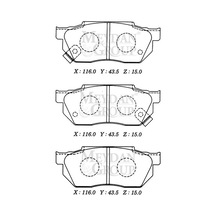 Honda Cıvıc Sd/hb 92/95 Ön Fren Balatası 1.4cc Tırnaklı Tip Disk 116x43,5x15 Daıwa - Fren Ve Ekipmanları
