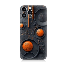 Apple Uyumlu iPhone 13 Pro Max Uyumlu Turuncu Desen Desenli Silikon Kılıf -