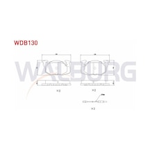 Walburg Fren Balata On Fıslı Renault R9 L42 1.4 1985-2000/ R11 B/c37 1.4 1983-1995/ AT00-WDB130
