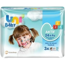 Uni Baby Aktif Oyna Öğren Islak Mendil 3 X 52 Adet 4'Li