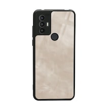 Tcl 30se Süt Kahvesi Mermer Tasarımlı Glossy Telefon Kılıfı Çok Renkli