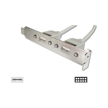 Anakarttaki Usb 2.0 Portları Internal Slot Bracket& 039 E External Taşıyan Kablo, 2 X Usb A Dişi &lt -&gt 2 X 5 Pin Idc Dişi, 0.25 Metre, Awg 28
