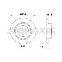 Braxis Ae0099 Ön Fren Diski Aynası Düz Nissan Micra K11 92-02 234x4 402065f001