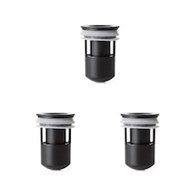 Lebıhmurah Bf747 Süzgeç/yakalayıcı/filtre/ekran/kapak Borular İçin Geri Akış Önleyici Tüpler Yer Sifonu, Deodorant Akıllı Mühür 3 Adet Siyah