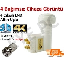 EYEPC 4'Lü Quad 4 Çıkışlı Full HD 3D 4K Ultra HD 5 F LNB