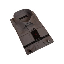 Dicotto Koyu Gri Rahat Kesim Micro Kumaş Kol Düğmeli Regular Fit Erkek Gömlek - 190-7 001