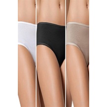 Çift Kaplan Kadın Geniş Kenarlı 5'li Slip Paket 622 - L Çok Renkli