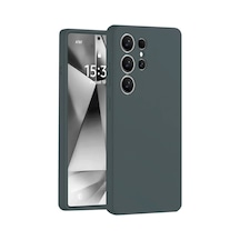 Newface - 201 - Samsung Galaxy S25 Ultra Kılıf Nano İçi Kadife Silikon - - Edntrend - Koyu Yeşil