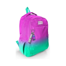 Coral High Kids Pembe Su Yeşili Renk Geçişli Üç Bölmeli Okul Sırt Çantası 23664