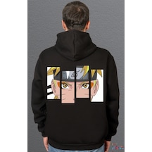 Bumeta Anime Naruto Kakashi Mask Korea Japan Japanese Dizi Sweatshirt Unisex Kapüşonlu Hoodie Siyah
