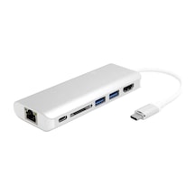 6 İn 1 Type-c To Hdmi 2 Usb 3.0 Gigabit Sd Kart Type C Çevirici