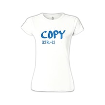 Baba / Anne Copy - Ctrl+c Beyaz Kadın Tshirt 001