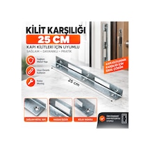 Kilit Karşılığı Köşebent Çinko 25 Cm Gri - 922944873