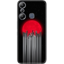 Infinix Hot 20i Kılıf Silikon Desen Özel Seri Red City 1707