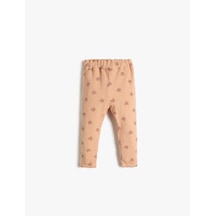Koton Kelebek Baskılı Jogger Eşofman Altı Beli Lastikli Dokulu Pembe Desenli 3wmg40086ak Pembe Desenli