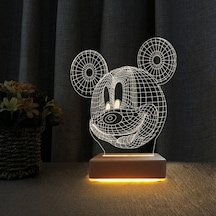 3D Gece Lambası Çocuk Odası Mickey Fare Gece Lambası