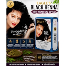 Black Henna Hint Kınası Saç Boyası Siyah Renk 6 Lı Kutu Doğal Görünümlü Kalıcı Saç Boyası