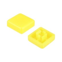 Tact Switch Kapağı Kare Sarı- 10X10X5Mm İle Uyumlu