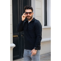 Polar Yarım Fermuar Regular Fit Rahat Kalıp Cep Detaylı Erkek Polar Sweat