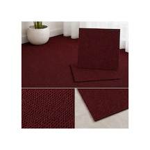 Karo Halı Modüler Yer Halısı Ev Ofis Oda Salon Koridor Antre Zemin Kaplama 50x50 Cm Kırmızı
