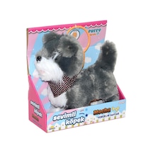 S00002859 Yürüyen Sevimli Peluş Köpek Gri-sun