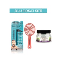 Fontenay Pudra Toz Wax Mavi 20gr + 3 Boyutlu Saç Fırçası+ Faceand Body Scrub Böğürtlen 350ml 3'lüset