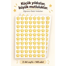 140 Adet Yıldız Şeklinde Öğrenci Ödül Etiketi Motivasyon Ve Başarı Sticker Seti Çok Renkli